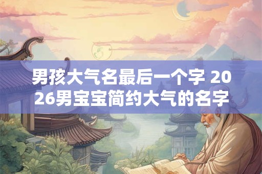男孩大气名最后一个字 2026男宝宝简约大气的名字