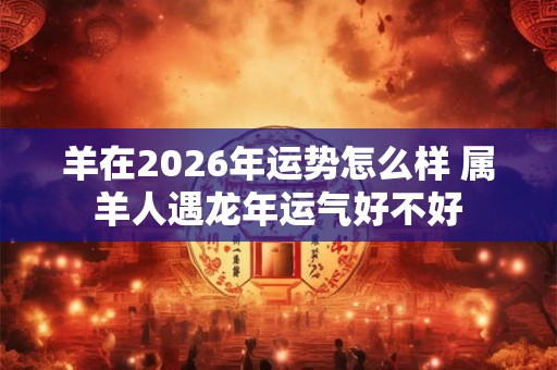 羊在2026年运势怎么样 属羊人遇龙年运气好不好