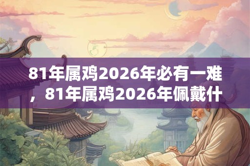 81年属鸡2026年必有一难，81年属鸡2026年佩戴什么好？