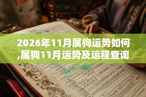 2026年11月属狗运势如何,属狗11月运势及运程查询