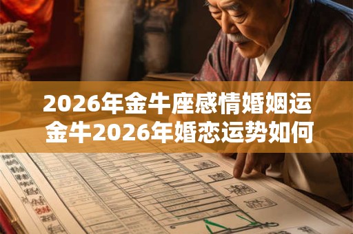 2026年金牛座感情婚姻运 金牛2026年婚恋运势如何