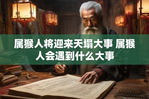 属猴人将迎来天塌大事 属猴人会遇到什么大事