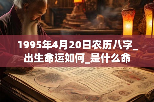 1995年4月20日农历八字_出生命运如何_是什么命