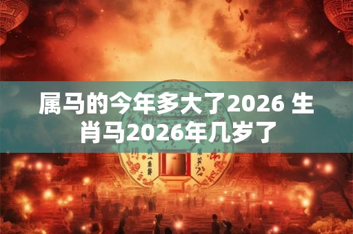 属马的今年多大了2026 生肖马2026年几岁了