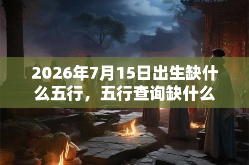 2026年7月15日出生缺什么五行，五行查询缺什么
