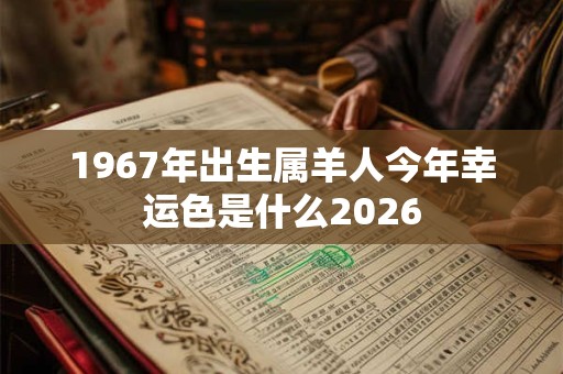1967年出生属羊人今年幸运色是什么2026