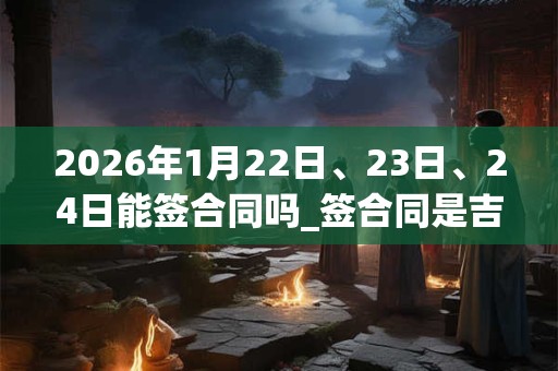 2026年1月22日、23日、24日能签合同吗_签合同是吉日吗