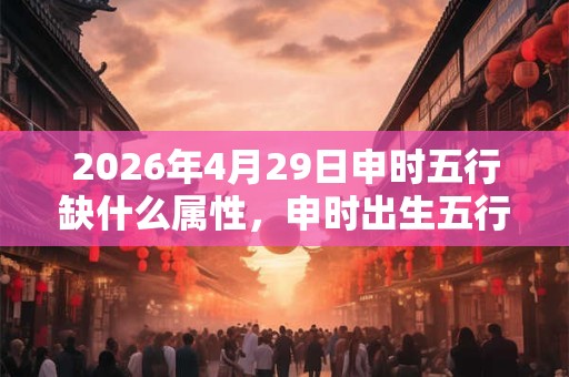 2026年4月29日申时五行缺什么属性，申时出生五行缺什么