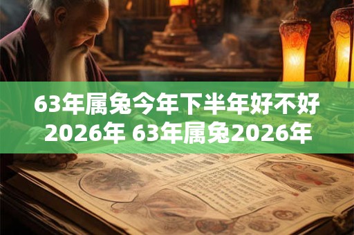 63年属兔今年下半年好不好2026年 63年属兔2026年下半年运势 63年属兔今年下半年好不好2026年 63年属兔2026年下半年运势