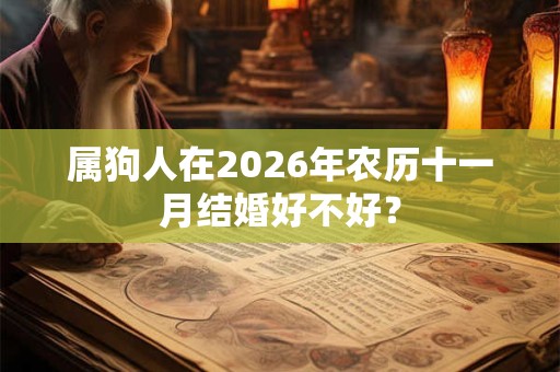属狗人在2026年农历十一月结婚好不好？