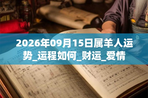 2026年09月15日属羊人运势_运程如何_财运_爱情