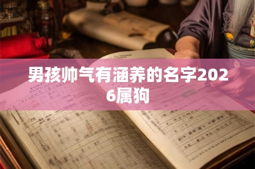男孩帅气有涵养的名字2026属狗