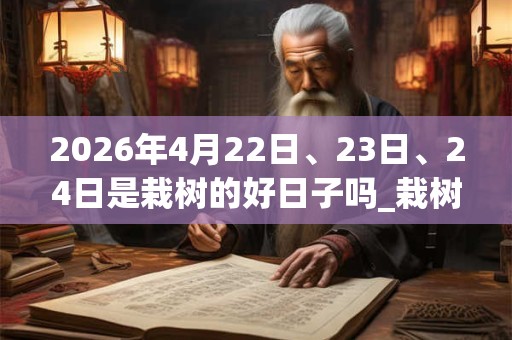 2026年4月22日、23日、24日是栽树的好日子吗_栽树可以吗
