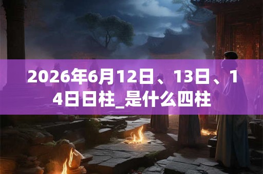 2026年6月12日、13日、14日日柱_是什么四柱