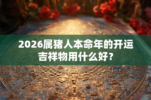 2026属猪人本命年的开运吉祥物用什么好？