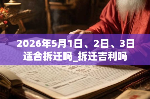 2026年5月1日、2日、3日适合拆迁吗_拆迁吉利吗