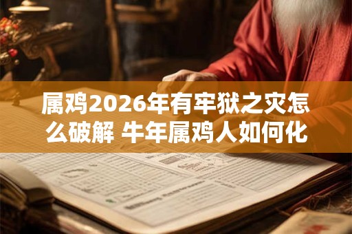 属鸡2026年有牢狱之灾怎么破解 牛年属鸡人如何化解灾难