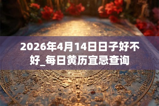 2026年4月14日日子好不好_每日黄历宜忌查询