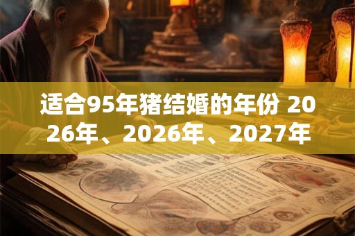 适合95年猪结婚的年份 2026年、2026年、2027年