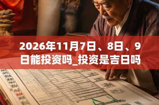2026年11月7日、8日、9日能投资吗_投资是吉日吗