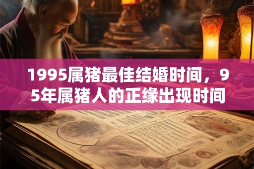 1995属猪最佳结婚时间，95年属猪人的正缘出现时间