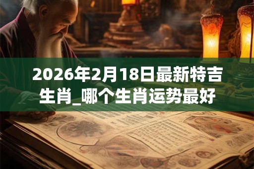 2026年2月18日最新特吉生肖_哪个生肖运势最好