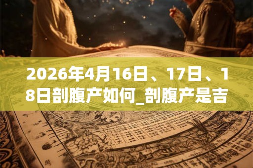 2026年4月16日、17日、18日剖腹产如何_剖腹产是吉日吗