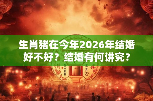 生肖猪在今年2026年结婚好不好？结婚有何讲究？