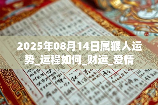 2025年08月14日属猴人运势_运程如何_财运_爱情 2025年08月14日属猴人运势_运程如何_财运_爱情