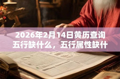 2026年2月14日黄历查询五行缺什么，五行属性缺什么