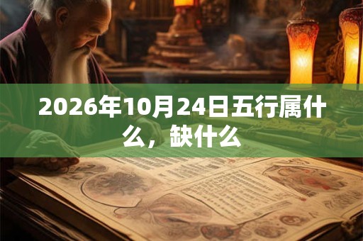 2026年10月24日五行属什么，缺什么