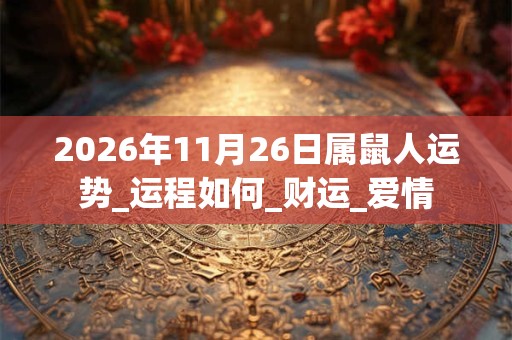 2026年11月26日属鼠人运势_运程如何_财运_爱情 2026年11月26日属鼠人运势_运程如何_财运_爱情