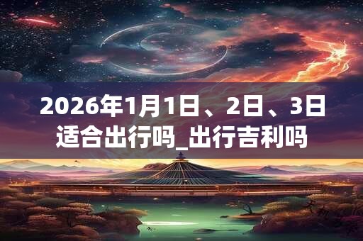 2026年1月1日、2日、3日适合出行吗_出行吉利吗