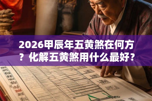 2026甲辰年五黄煞在何方？化解五黄煞用什么最好？