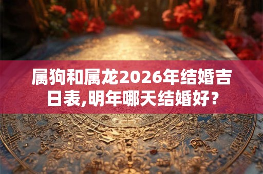属狗和属龙2026年结婚吉日表,明年哪天结婚好？