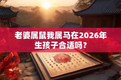 老婆属鼠我属马在2026年生孩子合适吗? 老婆属鼠我属马在2026年生孩子合适吗?