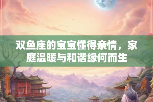 双鱼座的宝宝懂得亲情,家庭温暖与和谐缘何而生 双鱼座的宝宝懂得亲情,家庭温暖与和谐缘何而生