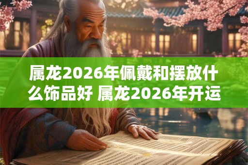 属龙2026年佩戴和摆放什么饰品好 属龙2026年开运吉祥物