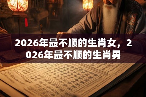 2026年最不顺的生肖女，2026年最不顺的生肖男