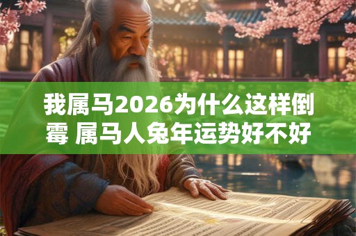 我属马2026为什么这样倒霉 属马人兔年运势好不好 我属马2026为什么这样倒霉 属马人兔年运势好不好