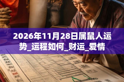 2026年11月28日属鼠人运势_运程如何_财运_爱情