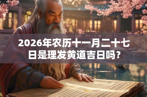 2026年农历十一月二十七日是理发黄道吉日吗？