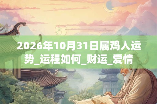 2026年10月31日属鸡人运势_运程如何_财运_爱情 2026年10月31日属鸡人运势_运程如何_财运_爱情