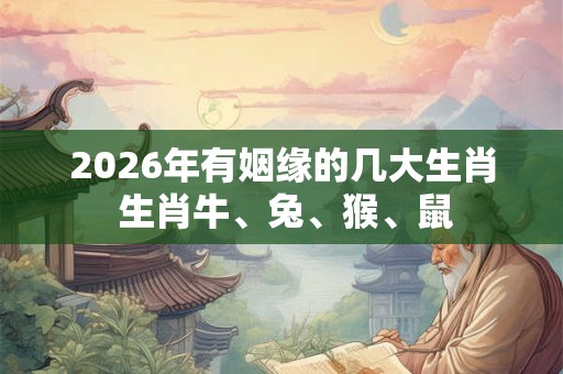 2026年有姻缘的几大生肖 生肖牛、兔、猴、鼠