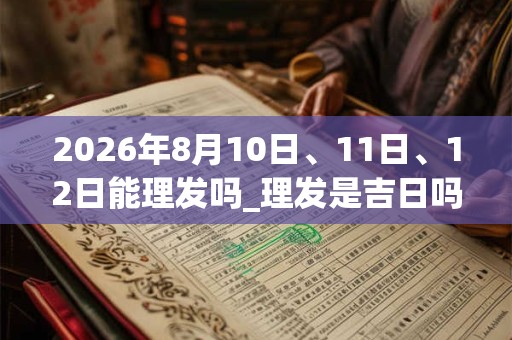 2026年8月10日、11日、12日能理发吗_理发是吉日吗