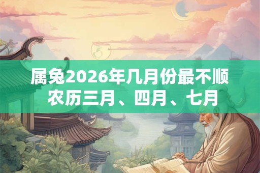 属兔2026年几月份最不顺 农历三月、四月、七月