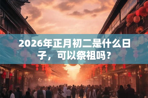2026年正月初二是什么日子，可以祭祖吗？