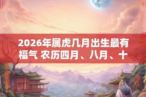 2026年属虎几月出生最有福气 农历四月、八月、十月