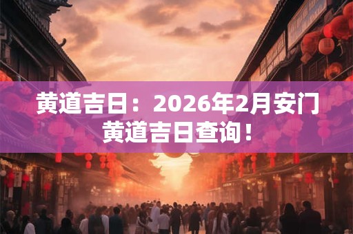 黄道吉日：2026年2月安门黄道吉日查询！