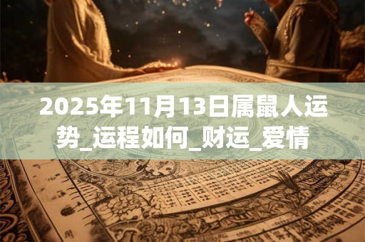 2025年11月13日属鼠人运势_运程如何_财运_爱情 2025年11月13日属鼠人运势_运程如何_财运_爱情